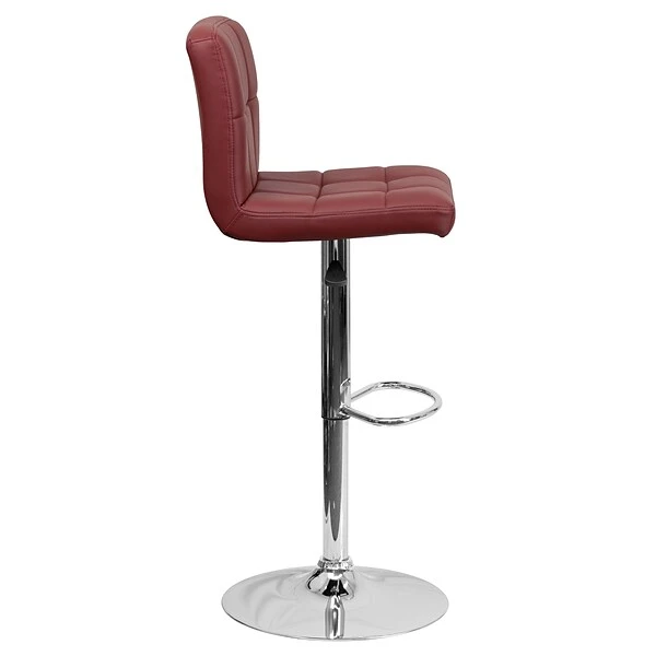 Flash Furniture Contemporary Vinyl Adjustable Height Barstool With Back, Burgundy, 2-Pieces (2DS810MODBURGGG) - Image 6