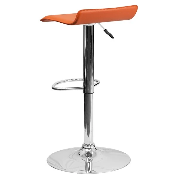 Flash Furniture Contemporary Vinyl Adjustable Height Barstool With Back, Orange, 2-Pieces (2DS801CONTORGGG) - Image 4