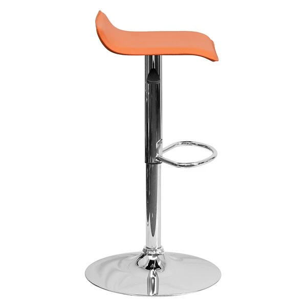 Flash Furniture Contemporary Vinyl Adjustable Height Barstool With Back, Orange, 2-Pieces (2DS801CONTORGGG) - Image 6