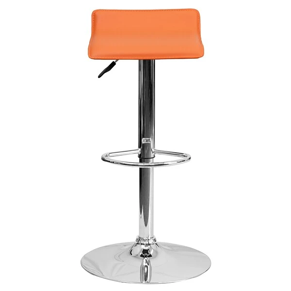 Flash Furniture Contemporary Vinyl Adjustable Height Barstool With Back, Orange, 2-Pieces (2DS801CONTORGGG) - Image 7