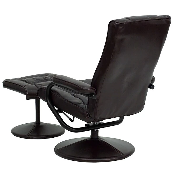 Flash Furniture LeatherSoft Recliner And Ottoman Set Brown (BT7862BN) - Image 5