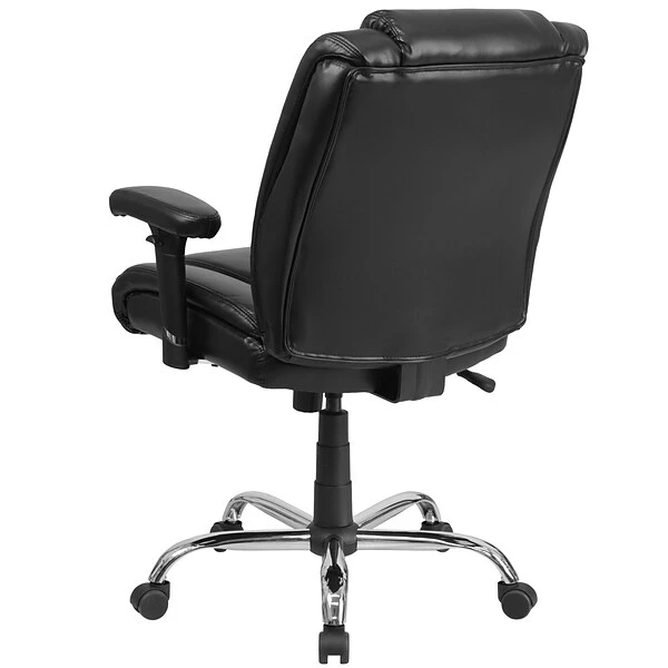 Flash Furniture HERCULES Series Ergonomic LeatherSoft Swivel Big & Tall Task Office Chair, Black (GO2132LEA) - Image 7