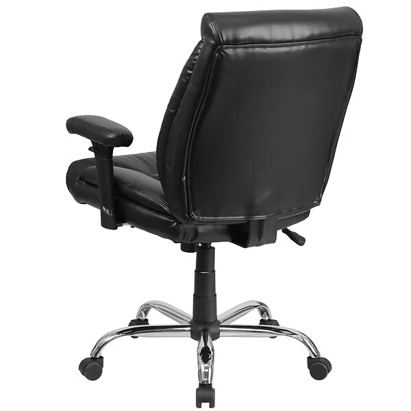 Flash Furniture HERCULES Series Ergonomic LeatherSoft Swivel Big & Tall Tufted Task Office Chair, Black (GO2073LEA) - Image 6