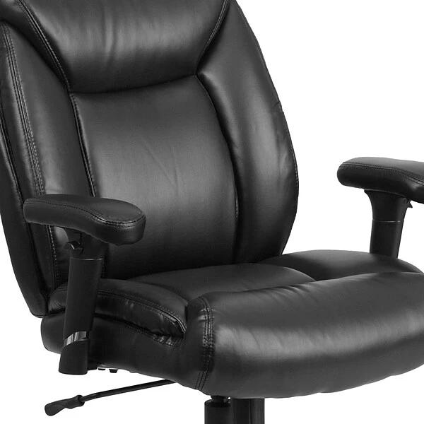 Flash Furniture HERCULES Series Ergonomic LeatherSoft Swivel Big & Tall Tufted Task Office Chair, Black (GO2073LEA) - Image 7
