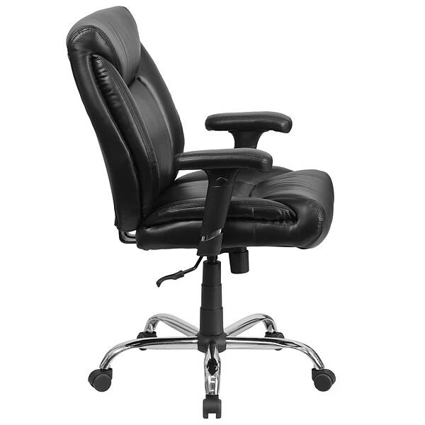 Flash Furniture HERCULES Series Ergonomic LeatherSoft Swivel Big & Tall Tufted Task Office Chair, Black (GO2073LEA) - Image 8