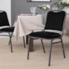 Flash Furniture Hercules Contemporary Metal Dining Chair, Black, 4/Pack (NG108SVBKVYL)