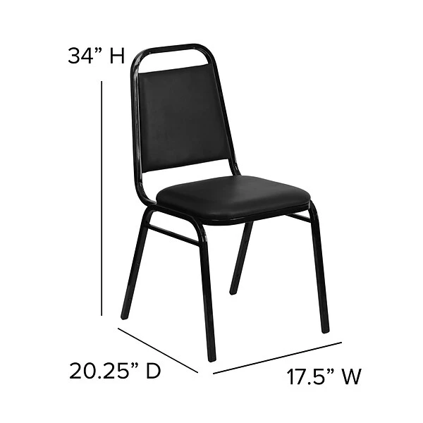 Flash Furniture Hercules Contemporary Metal Dining Chair, Black Frame (FDBHF2BKVYL) - Image 5