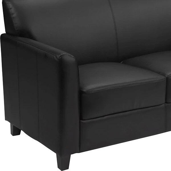 Flash Furniture HERCULES Diplomat Series 52" LeatherSoft Loveseat, Black (BT8272BK) - Image 7