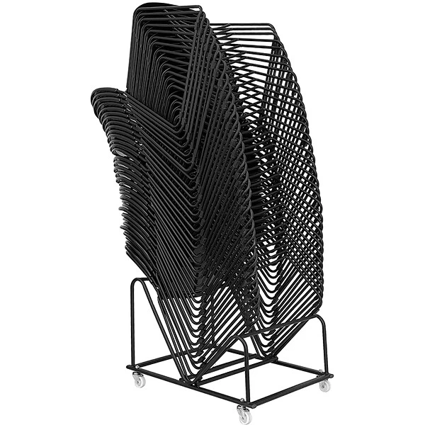 Flash Furniture Hercules™ Stacking Chair, Fabric, Black, Seat: 17.6"W X 17.4"D, Back: 17.625"W X 15.5"H - Image 4