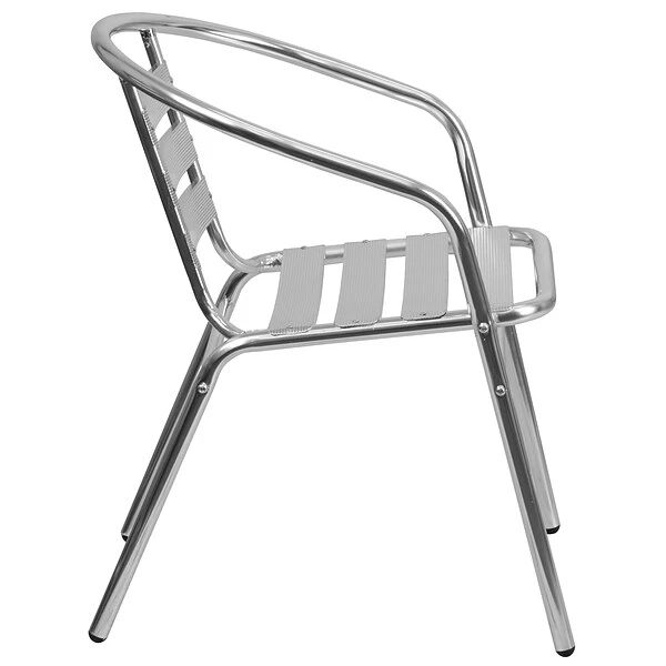 Flash Furniture Contemporary Aluminum Dining Chair, Triple-Slat Back (TLH017B) - Image 8