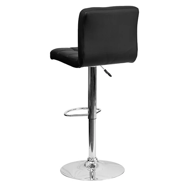 Flash Furniture Contemporary Vinyl Adjustable Height Barstool With Back, Black (DS810MODBK) - Image 6