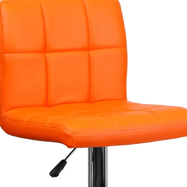 Flash Furniture Contemporary Vinyl Adjustable Height Barstool With Back, Orange (DS810MODORG) - Image 7
