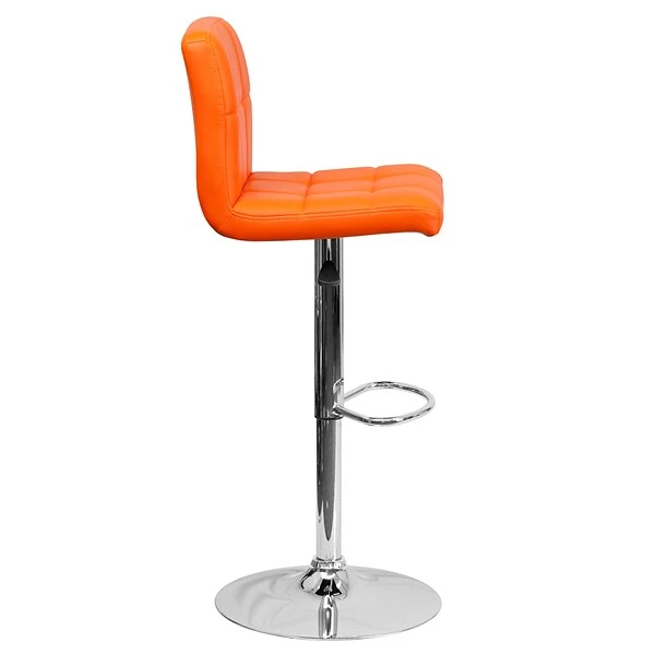 Flash Furniture Contemporary Vinyl Adjustable Height Barstool With Back, Orange (DS810MODORG) - Image 8