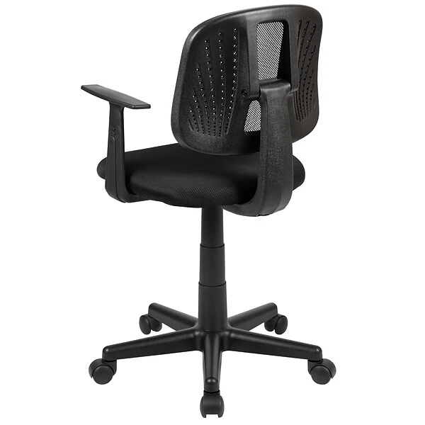 Flash Furniture Flash Fundamentals Ergonomic Mesh Swivel Mid-Back Task Office Chair, Black (LF134ABK) - Image 7