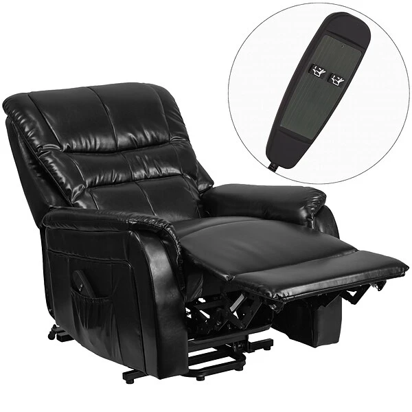 Flash Furniture LeatherSoft Power Lift Recliner, Black (CH153062LBKLEA) - Image 4