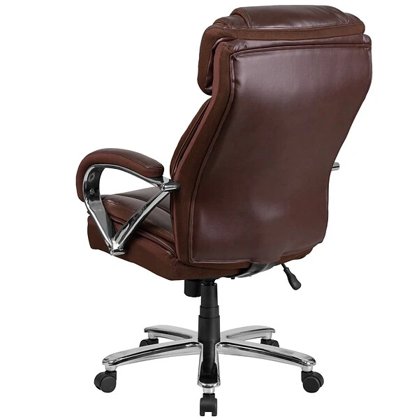 Flash Furniture HERCULES Series Ergonomic LeatherSoft Swivel Big & Tall Executive Office Chair, Brown (GO2092M1BN) - Image 7