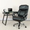 Flash Furniture HERCULES Series Ergonomic LeatherSoft Swivel Big & Tall Executive Office Chair, Black (GO2092M1BK)