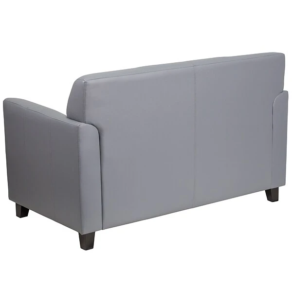 Flash Furniture HERCULES Diplomat Series 52" LeatherSoft Loveseat, Gray (BT8272GY) - Image 2