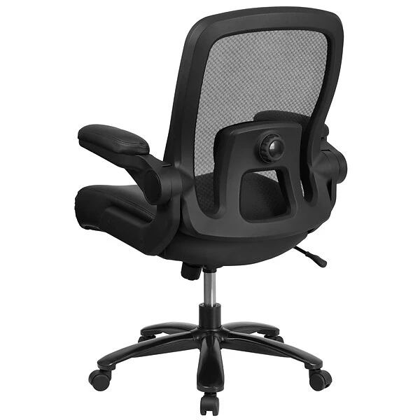 Flash Furniture HERCULES Series Mesh/LeatherSoft Swivel Big & Tall Executive Office Chair, Black (BT20180LEA) - Image 7