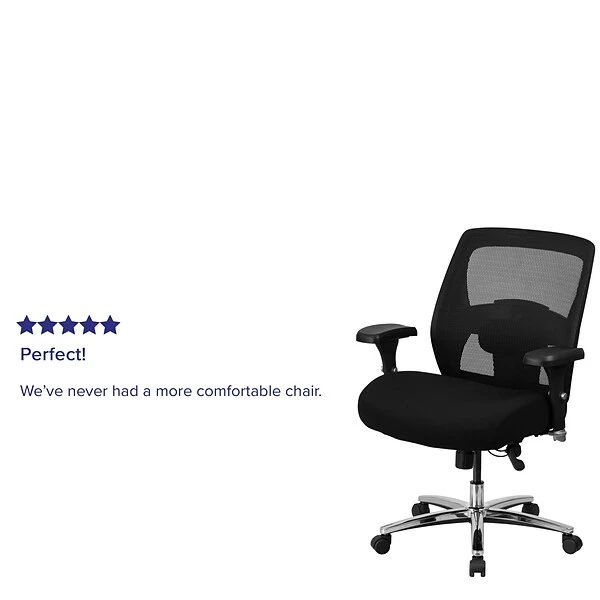 Flash Furniture HERCULES Series Ergonomic Mesh Swivel 24/7 Intensive Use Big & Tall Executive Office Chair, Black (GO993) - Image 4