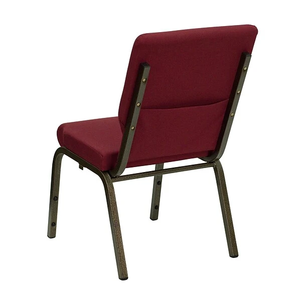 Flash Furniture HERCULES™ Fabric Stacking Church Chair With 4 1/4"T Seat, Gold Vein - Image 6