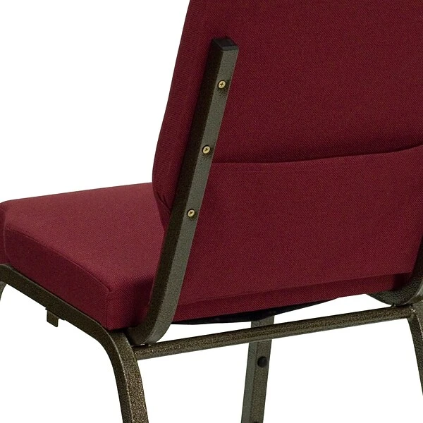 Flash Furniture HERCULES™ Fabric Stacking Church Chair With 4 1/4"T Seat, Gold Vein - Image 7