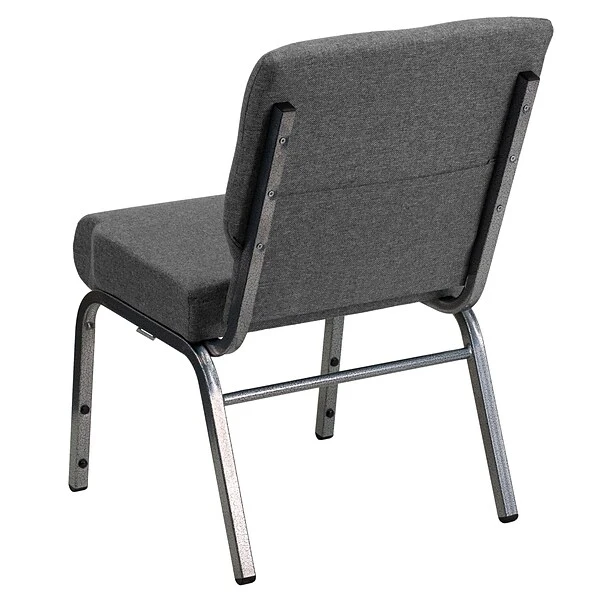 Flash Furniture HERCULES 21'' Church Chairs W/3.75'' Seat Silver Vein Frame (XUCH0221GYSV) - Image 6