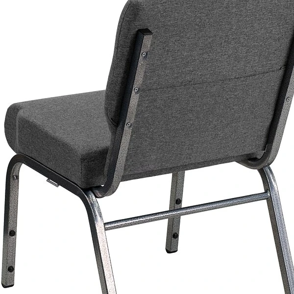 Flash Furniture HERCULES 21'' Church Chairs W/3.75'' Seat Silver Vein Frame (XUCH0221GYSV) - Image 7