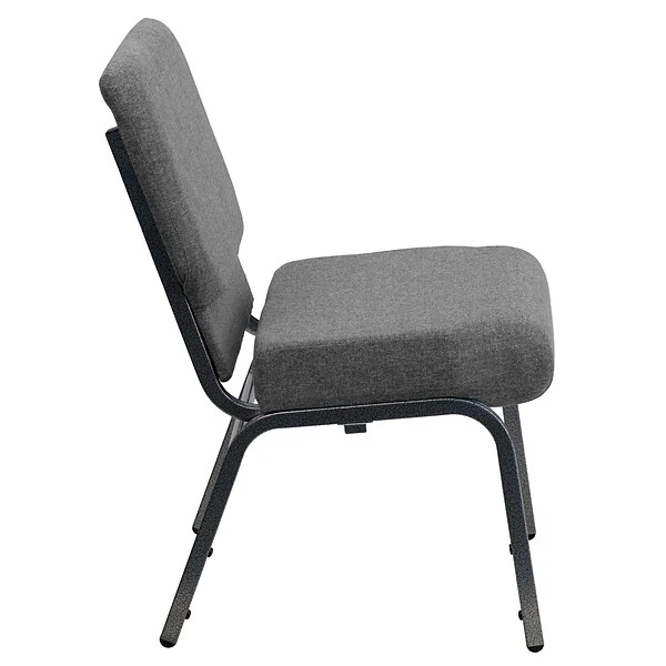 Flash Furniture HERCULES 21'' Church Chairs W/3.75'' Seat Silver Vein Frame (XUCH0221GYSV) - Image 8