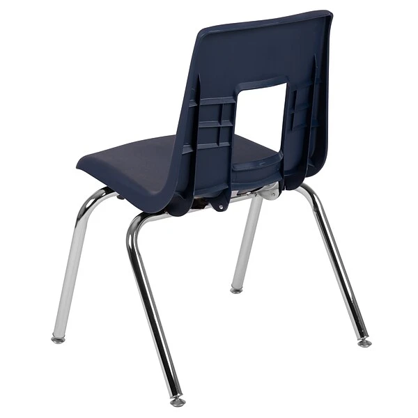 Flash Furniture Mickey Advantage Plastic/Steel Student Stacking Chair, Navy, 4/Pack (ADVSSC16NAVY) - Image 3
