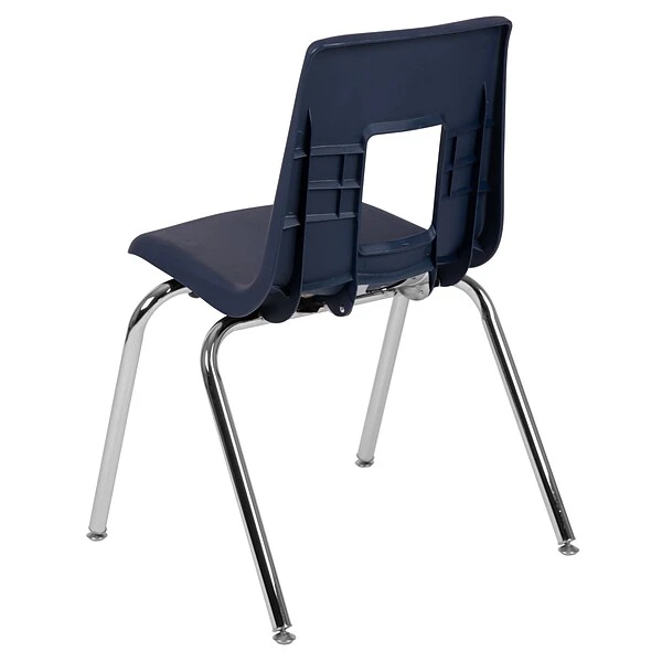 Flash Furniture Mickey Advantage Plastic/Steel Student Stacking Chair, Navy, 4/Pack (ADVSSC18NAVY) - Image 3