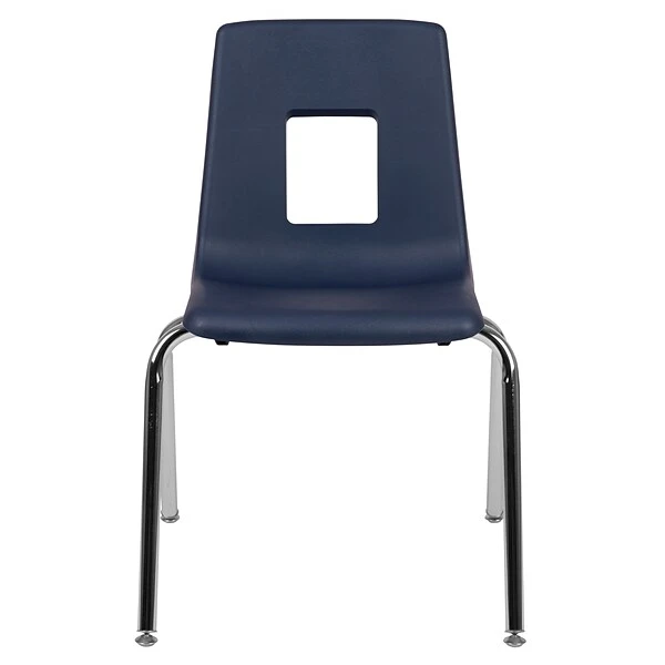 Flash Furniture Mickey Advantage Plastic/Steel Student Stacking Chair, Navy, 4/Pack (ADVSSC18NAVY) - Image 7