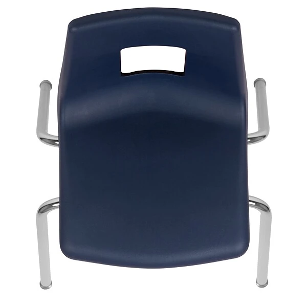 Flash Furniture Mickey Advantage Plastic/Steel Student Stacking Chair, Navy, 4/Pack (ADVSSC18NAVY) - Image 8