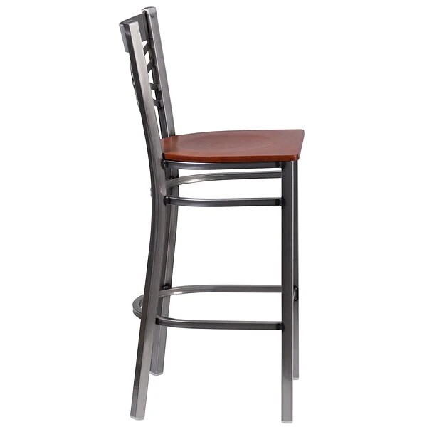 Flash Furniture Traditional Wood Restaurant Barstool With Back, Cherry (XU6F8BCLBARCHYW) - Image 4