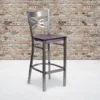 Flash Furniture Traditional Wood Restaurant Barstool With Back, Mahogany (XU6F8BCLBARMAHW)