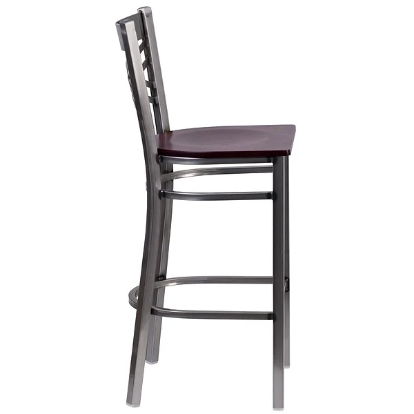 Flash Furniture Traditional Wood Restaurant Barstool With Back, Mahogany (XU6F8BCLBARMAHW) - Image 4