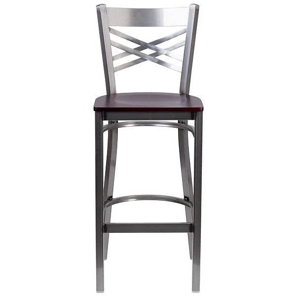 Flash Furniture Traditional Wood Restaurant Barstool With Back, Mahogany (XU6F8BCLBARMAHW) - Image 5