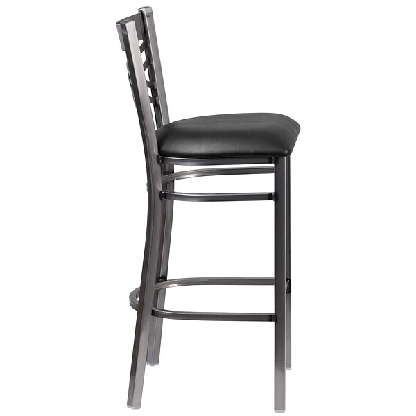 Flash Furniture Traditional Vinyl Restaurant Barstool With Back, Black (XU6F8BCLBARBLKV) - Image 8