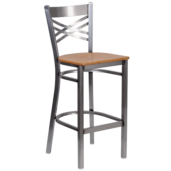 Flash Furniture Traditional Wood Restaurant Barstool With Back, Natural, 2-Pieces (2XU6F8BCLBNATW) - Image 5