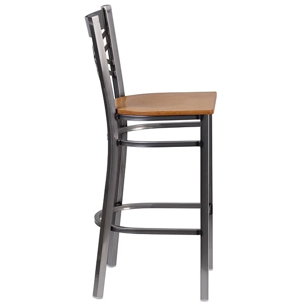 Flash Furniture Traditional Wood Restaurant Barstool With Back, Natural (XU6F8BCLBARNATW) - Image 4