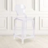 Ghost Counter Stool In Transparent Crystal With Tear Back (OWTEARBACK24)