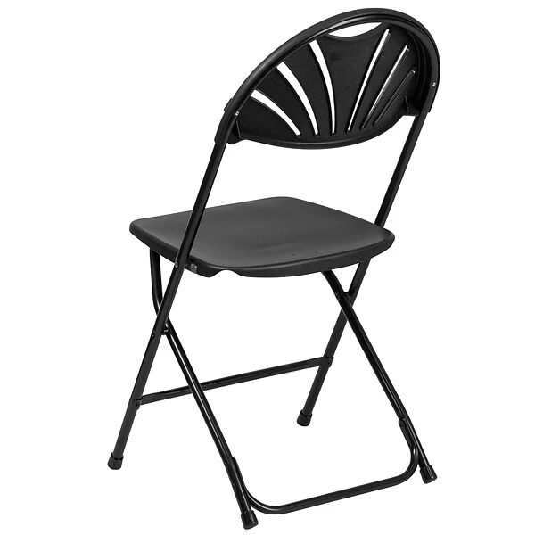 Flash Furniture HERCULES Series 800 Lb. Capacity Plastic Fan Back Folding Chair 8/Pack (8LEL4BK) - Image 7