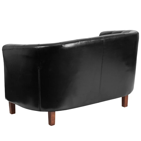 Flash Furniture HERCULES Colindale Series 49.5" LeatherSoft Tufted Loveseat, Black (QYB162HY90308BK) - Image 2