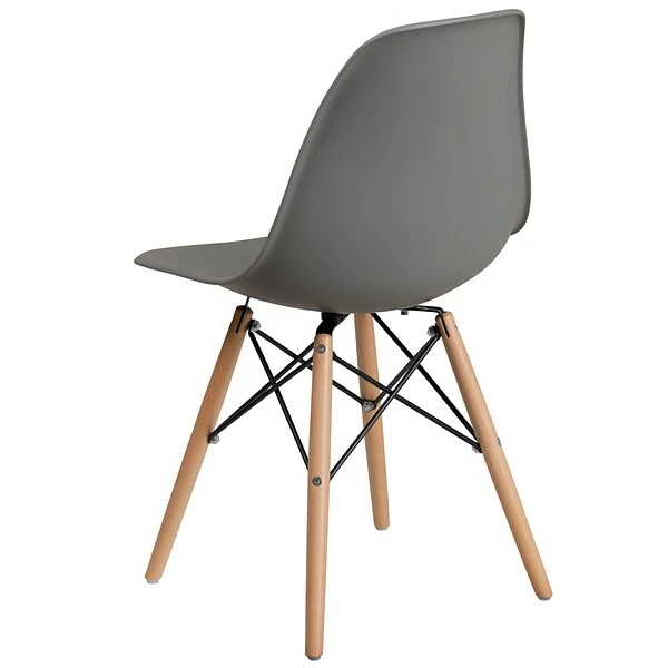 Flash Furniture Elon Series Plastic/Poly Accent Chair, Armless, Moss Gray (FH130DPPGY) - Image 6