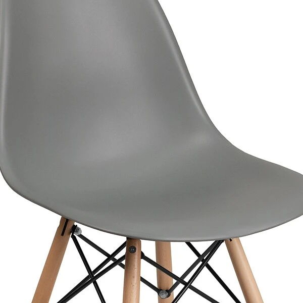 Flash Furniture Elon Series Plastic/Poly Accent Chair, Armless, Moss Gray (FH130DPPGY) - Image 7