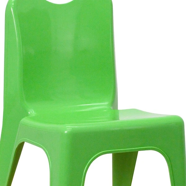 Flash Furniture Plastic School Chair With Carrying Handle And 11'' Seat Height, Green, 2-Pieces (2YUYCX011GREEN) - Image 8