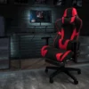 Flash Furniture X30 Ergonomic LeatherSoft Swivel Gaming Chair, Red (CH187230RED)