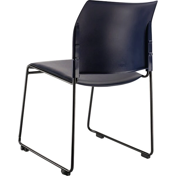 NPS 8700 Series Cafetorium Stack Chair, Black Vinyl Seat/Black Backrest (8710-11-10) - Image 3