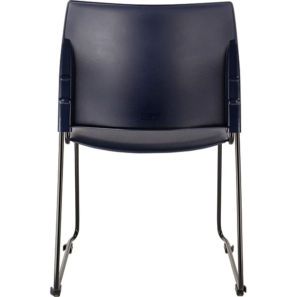 NPS 8700 Series Cafetorium Stack Chair, Black Vinyl Seat/Black Backrest (8710-11-10) - Image 4