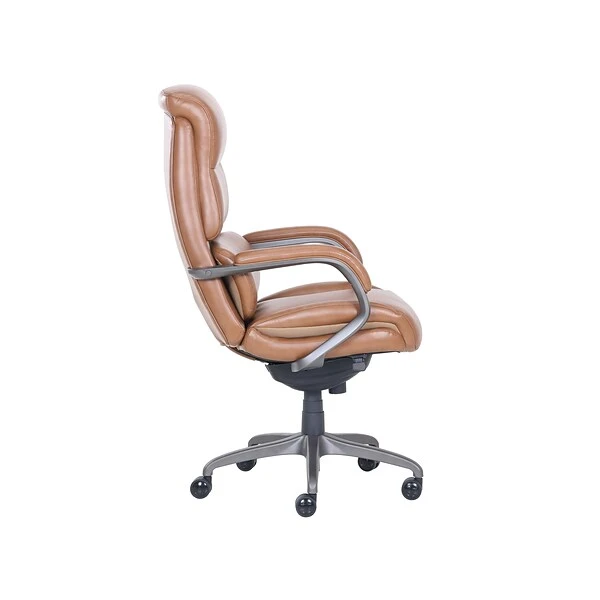 La-Z-Boy Aberdeen Ergonomic Bonded Leather Swivel Computer And Desk Chair, Camel (51545-CAM) - Image 2